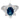 Vintage 2.10 carat sapphire diamond platinum cluster ring Jack Weir & Sons