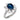 Vintage 2.10 carat sapphire diamond platinum cluster ring Jack Weir & Sons