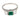 Vintage emerald diamond platinum three stone ring Jack Weir & Sons