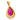 Vintage pear cut pink tourmaline diamond 14k yellow gold pendant Jack Weir & Sons