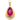 Vintage pear cut pink tourmaline diamond 14k yellow gold pendant Jack Weir & Sons