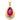 Vintage pear cut pink tourmaline diamond 14k yellow gold pendant Jack Weir & Sons