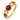 Victorian garnet citrine 9k yellow gold 5 stone ring Jack Weir & Sons