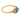 Edwardian emerald diamond 18k yellow gold three stone ring Jack Weir & Sons