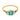 Edwardian emerald diamond 18k yellow gold three stone ring Jack Weir & Sons