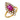 Edwardian AGL 2.12 carat Burma no heat ruby diamond 18k yellow gold Navette ring Jack Weir & Sons