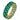 Vintage 12 carat emerald 14k yellow gold eternity band Jack Weir & Sons