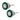 Art Deco style diamond emerald platinum target stud earrings Jack Weir & Sons