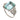 Art Deco 9 carat aquamarine diamond platinum ring Jack Weir & Sons