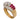 Retro diamond ruby 18k yellow gold tank ring Jack Weir & Sons