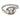 Mid Century diamond platinum 3 stone swirl ring Jack Weir & Sons