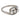 Mid Century diamond platinum 3 stone swirl ring Jack Weir & Sons
