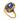 Victorian style sapphire diamond 18k yellow gold cluster ring Jack Weir & Sons