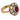 Victorian ruby diamond 18k yellow gold cluster ring Jack Weir & Sons