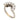 Vintage pear shape diamond 14k white gold wedding stacking band Jack Weir & Sons
