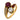 Retro French diamond ruby 18k yellow gold Toi Et Moi ring Jack Weir & Sons