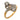 French Belle Epoque diamond 18k yellow gold and platinum toi et moi ring Jack Weir & Sons