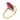 Edwardian GIA ruby diamond 18k yellow gold navette ring Jack Weir & Sons
