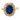Victorian GIA 3.31 carat sapphire diamond 10k yellow gold cluster ring Jack Weir & Sons