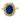 Victorian GIA 3.31 carat sapphire diamond 10k yellow gold cluster ring Jack Weir & Sons