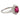 Vintage rubellite diamond platinum ring Jack Weir & Sons