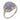 Retro 5.80 carat star sapphire diamond palladium cocktail ring Jack Weir & Sons