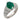 Vintage 3.23 carat emerald diamond platinum cocktail ring Jack Weir & Sons