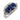 Edwardian 3.20 carat cabochon cut sapphire diamond platinum 3 stone ring Jack Weir & Sons