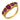 French Victorian 2.20 carat ruby 18k yellow gold 5 stone ring Jack Weir & Sons