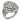 Vintage diamond 18k white gold cocktail ring Jack Weir & Sons
