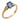 Modern 1.23 carat no heat sapphire diamond 18k white gold ring Jack Weir & Sons