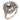 Vintage 1.50 carat diamond 14k white gold swirl cocktail ring Jack Weir & Sons