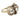 Vintage diamond 14k white gold bow ring Jack Weir & Sons