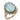 Vintage 6.10 carat aquamarine 18k white gold cocktail ring Jack Weir & Sons
