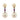 Vintage pearl diamond ruby 18k white and yellow gold bar earrings Jack Weir & Sons