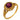 Victorian French garnet 18k yellow gold ring Jack Weir & Sons