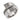 Vintage diamond 18k white gold bypass ring Jack Weir & Sons
