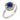 Edwardian 1.30 carat sapphire diamond platinum cluster ring Jack Weir & Sons