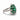 Mid Century French GIA 2.55 carat emerald diamond 18k white gold cocktail ring Ring Jack Weir & Sons