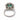 Mid Century French GIA 2.55 carat emerald diamond 18k white gold cocktail ring Ring Jack Weir & Sons