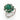Mid Century French GIA 2.55 carat emerald diamond 18k white gold cocktail ring Ring Jack Weir & Sons