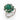 Mid Century French GIA 2.55 carat emerald diamond 18k white gold cocktail ring Ring Jack Weir & Sons