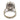 French 3 carat sapphire diamond 18k white gold cluster ring Ring Jack Weir & Sons