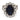 French 3 carat sapphire diamond 18k white gold cluster ring Ring Jack Weir & Sons