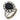 French 3 carat sapphire diamond 18k white gold cluster ring Ring Jack Weir & Sons