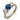 Vintage sapphire diamond 14k white gold three stone ring Ring Jack Weir & Sons