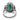 Vintage GIA 1.00 carat emerald diamond platinum cocktail ring Ring Jack Weir & Sons