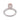Mid Century GIA 3.28 carat pink sapphire diamond solitaire pave ring Ring Jack Weir & Sons
