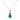 Vintage 1.60 carat emerald diamond 14k white gold platinum necklace Necklaces Jack Weir & Sons