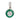 Art Deco style diamond emerald platinum target pendant necklace
